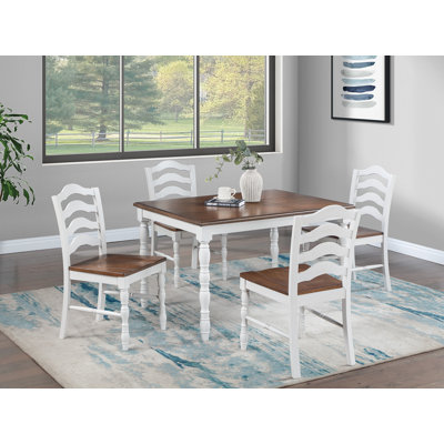 48.4" W 5-PCS DINING SET, WHITE/OAK