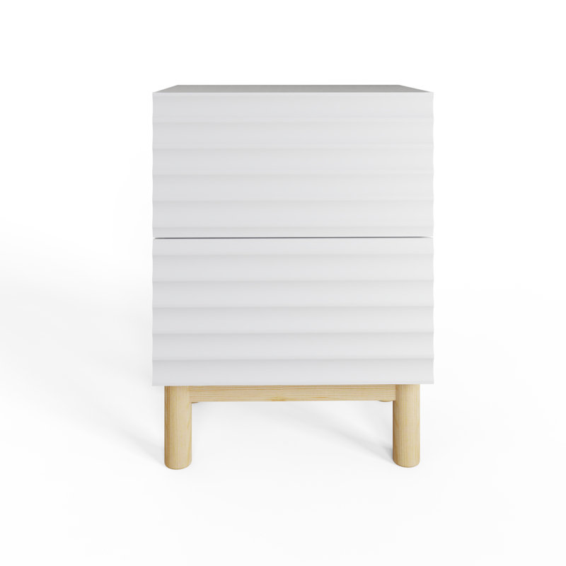 Taeshia 40cm W Manufactured Wood Bedside Table