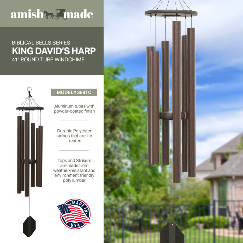 Textured Copper Powder Coated Aluminum Wind Chime