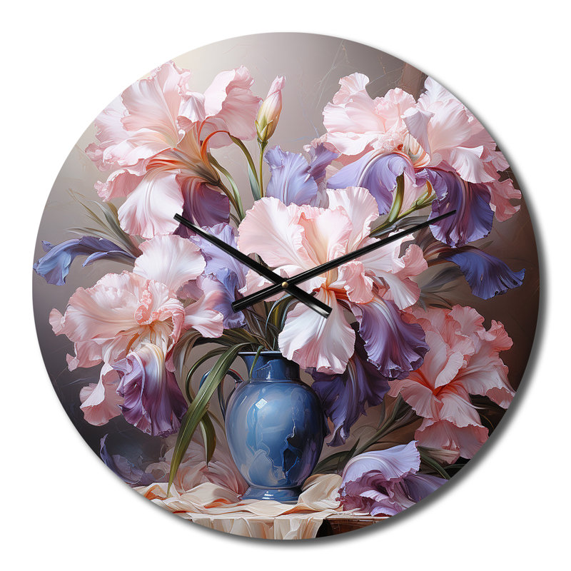 Cyerra - Horloge murale florale, Petit