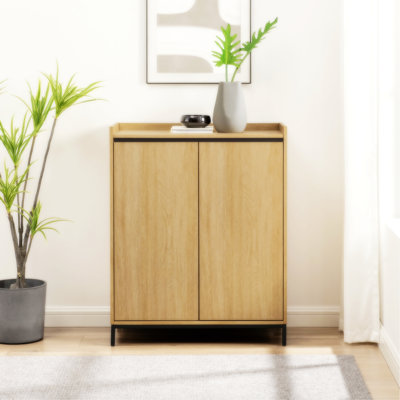 Accent Cabinet 4 Door Wooden Cabinet Sideboard Buffet Server Cabinet
