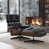 Brown Walnut/Black Leather