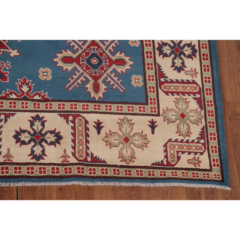 Blue Kazak Oriental Area Rug