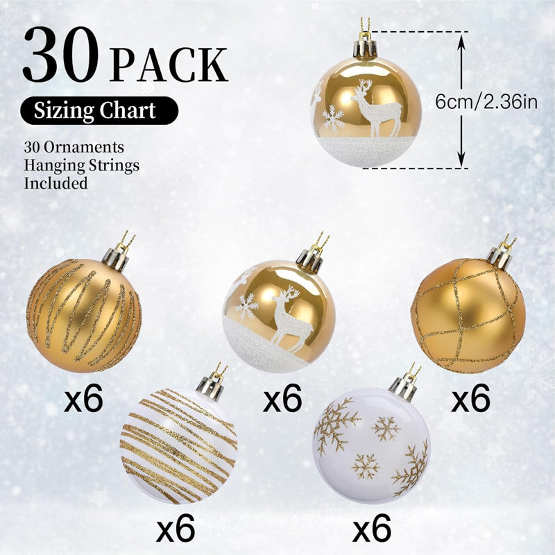 18 cm Plastic Shatterproof Finial Ornament
