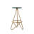 Spiroa 30" Modern Green & Gold Metal Backless Bar Stool, Armless Iron Geometric Frame with Integrated Footrest for Home Bar & Kitchen Island-1062454572