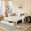 Lit de jour avec bureau amovible, tiroirs de rangement et table d'appoint hydraulique-398709001-398709006