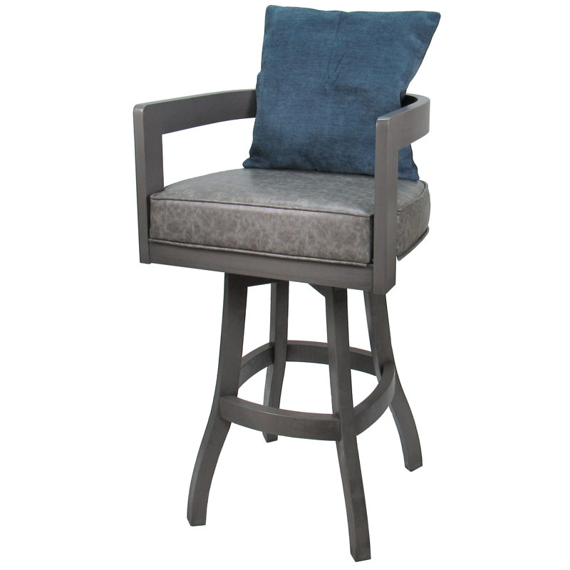 Vinyle en marbre Coray - coussin bleu, Gray, Gray, Extra Tall (34" Seat Height)