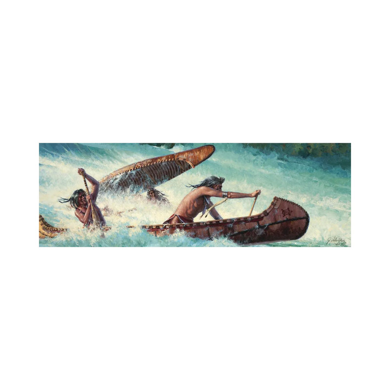 Wildwater Race by Joe Velazquez - Wrapped Canvas Panoramic Print, 152.4 cm H x 50.8 cm W x 1.91 cm D