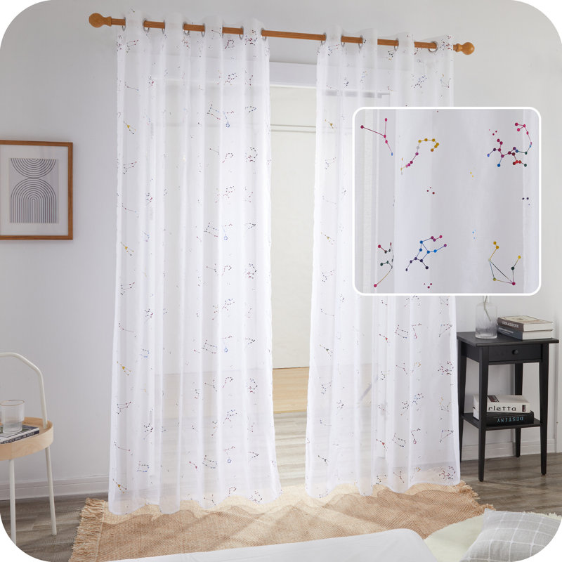 Prianti Semi Sheer Curtain Pair, 55cm Width x 138cm Drop