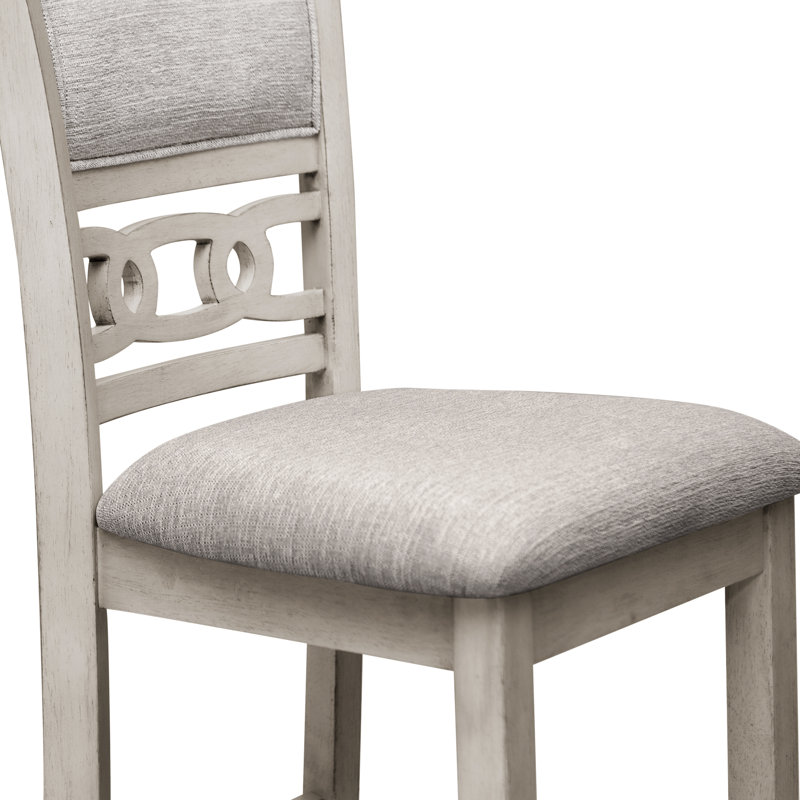 Rituraj 4-Person Wood Round Dining Table Set Kitchen & Dining Room Set, Dark Brown, White