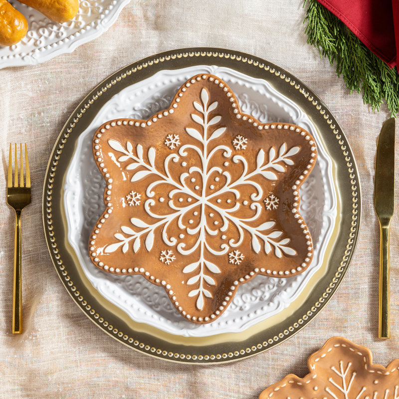 Assiette à salade en forme de flocon de neige