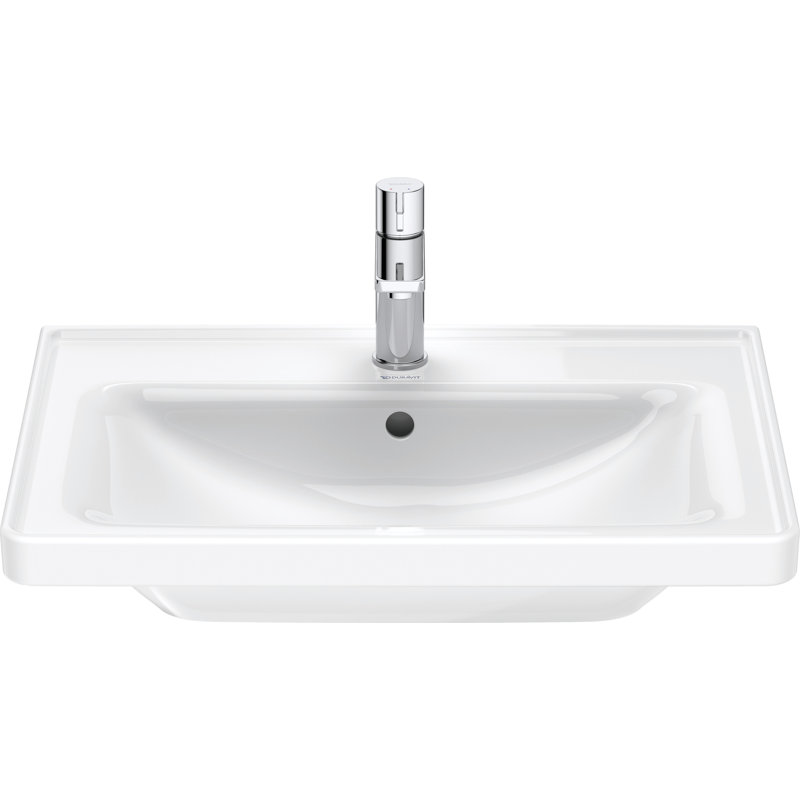 D-Neo Furniture Washbasin Sink White High Gloss 25 5/8" with Faucet