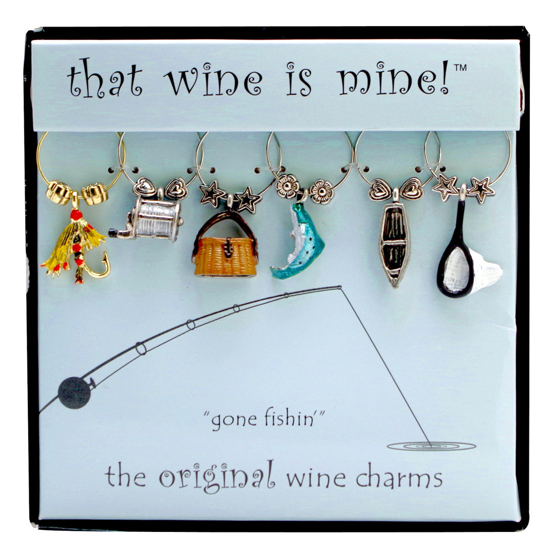 Aughareamlagh Gone Fishin 6 Piece Wine Charm Set Ebern Designs