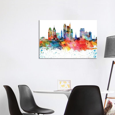 Philadelphia Skyline - Wrapped Canvas Painting