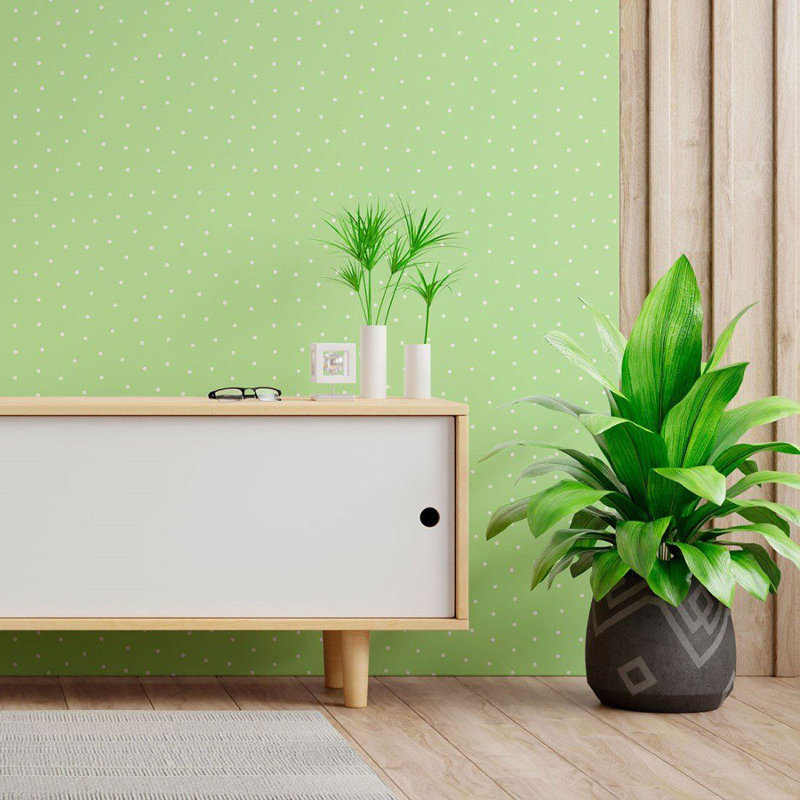 Rouleau de papier peint adhésif Aymelia, L 126 po x l 24 po, Vert
