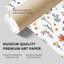 Floral, fleurs sauvages, impression d'art scandinave sans cadre-307026851