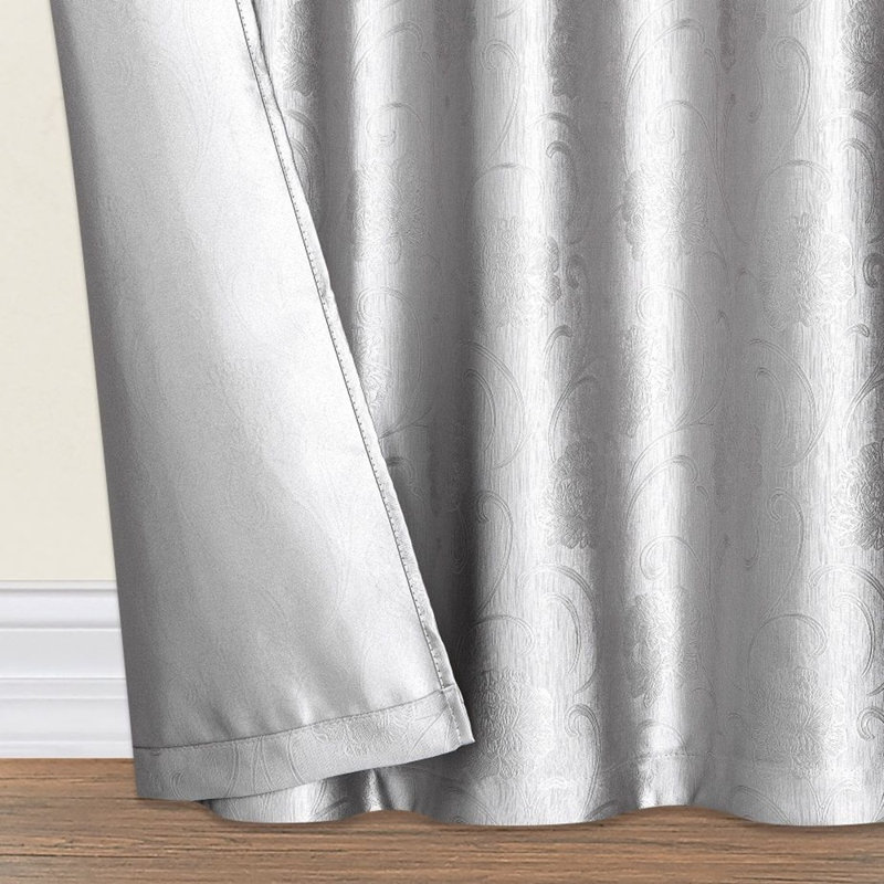 Rideau en polyester Dickison, Argent, L 54 po x L 63 po