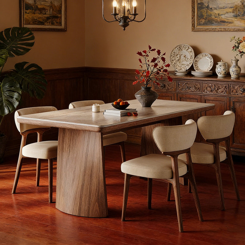 Table de salle à manger simple et élégante, H 29,53 po x L 62,99 po x l 31,5 po