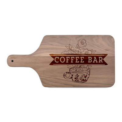 Floral Coffee Bar Cutting Board