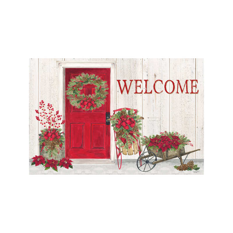 Home For The Holidays - Front Door Scene by Tara Reed - Wrapped Canvas Print, 101.6 cm H x 66.04 cm W x 1.91 cm D