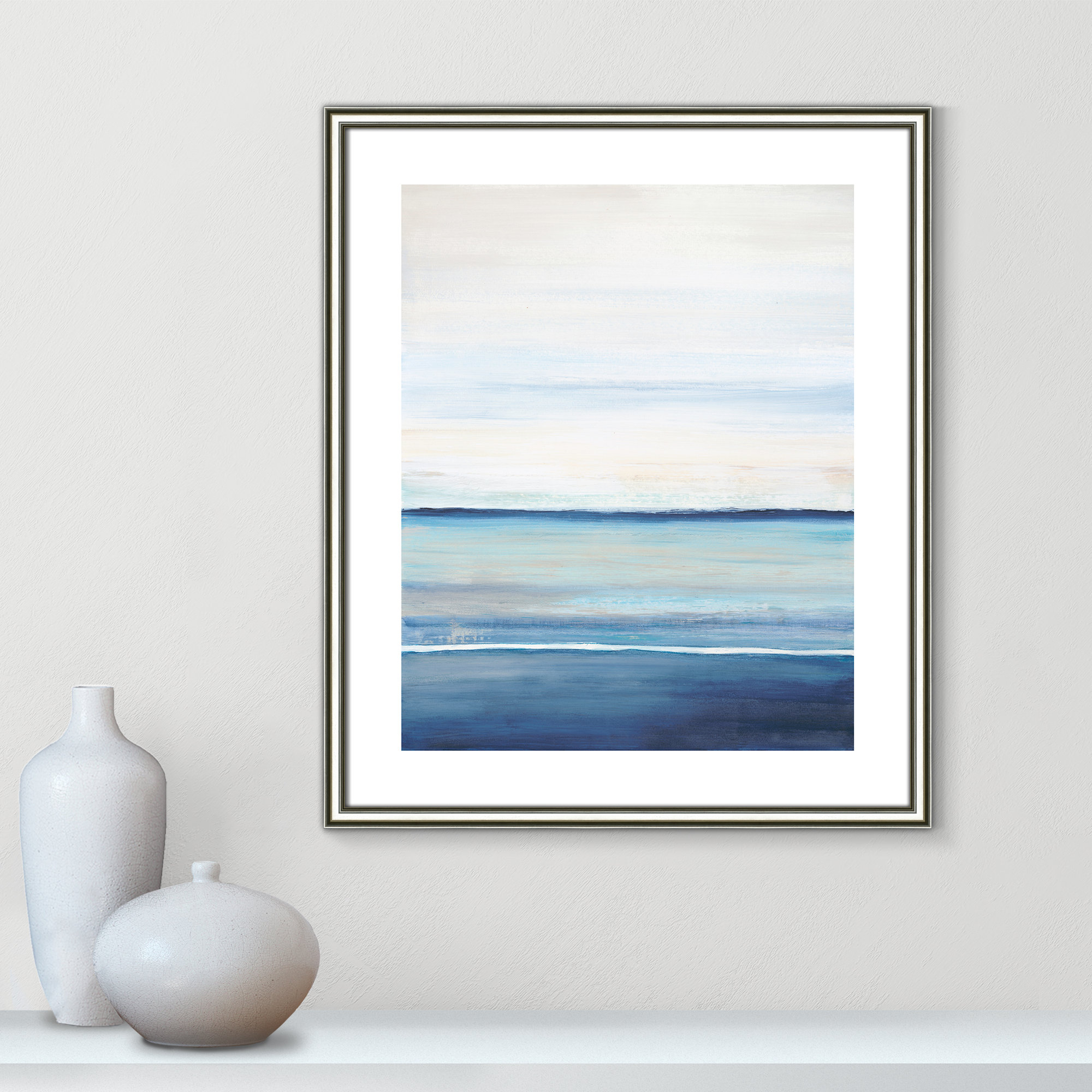 Distant Whispers by Filippo Ioco - Painting Print, 25.5" H x 21.5" W x 0.88" D, Silver Framed Paper