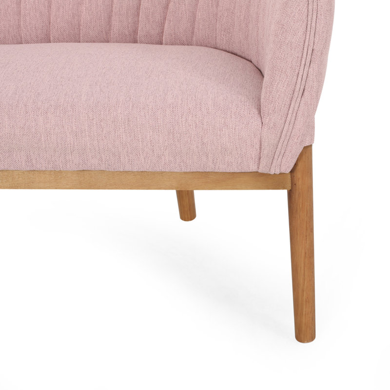 Canapé moderne LOVESEAT, 55.05" W, Tissu rosé, Rosé