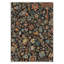 Tapis noir / vert à motif floral lavable à la machine avec envers antidérapant Aazad-897070814