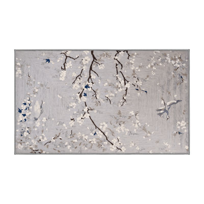 Tapis gris lavable à la machine