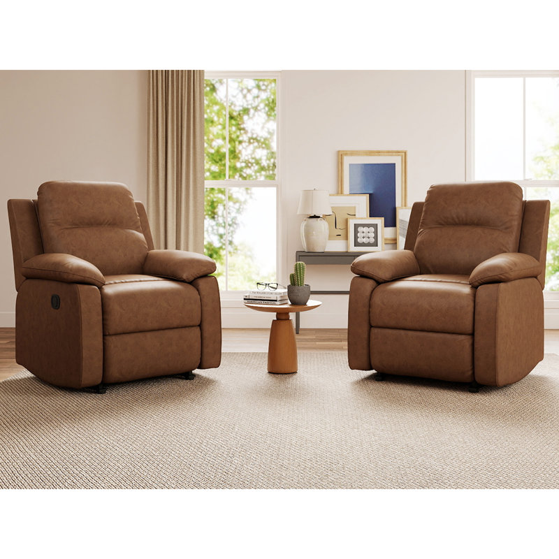 Standard Recliner – Sofa Set (1+1 Seats), Brown