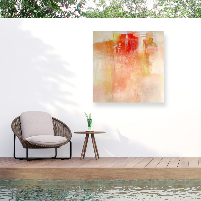 Mila Apperlo Orange 789 Outdoor  Canvas, H 14 po x l 14 po