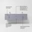 Ensemble de meuble-lavabo double mural 72 "avec miroir Geneva-1378554680-1461256127