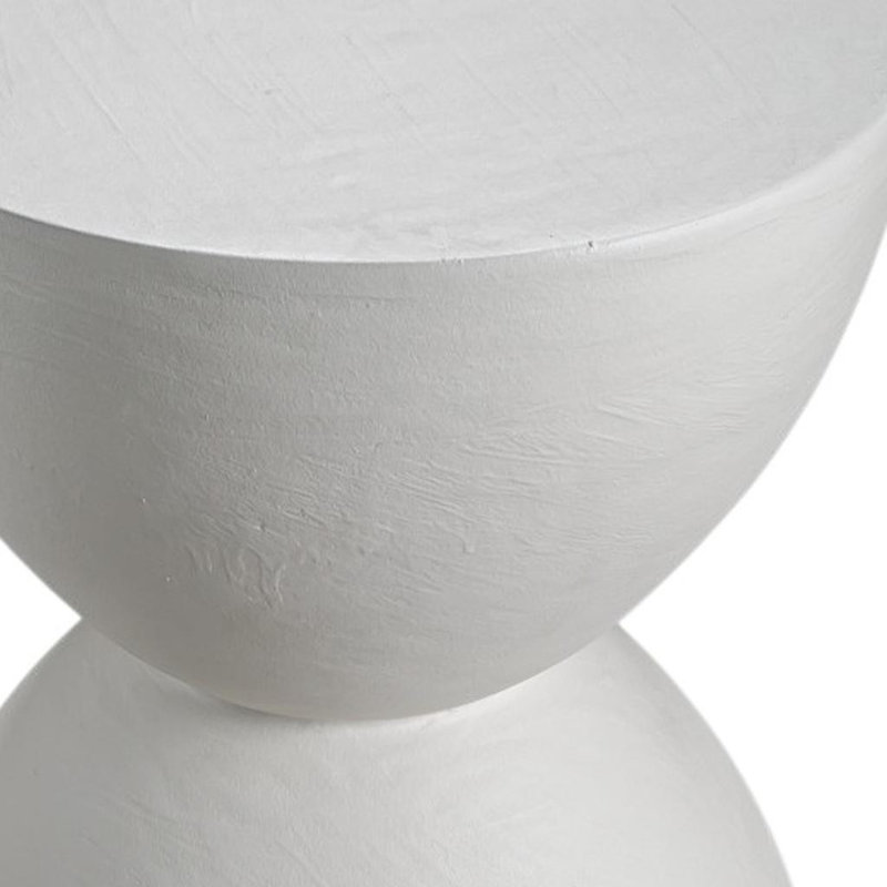 21" White Wood Square End Table