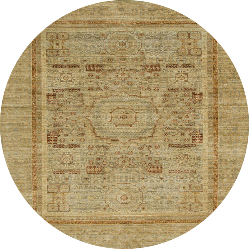 Abstract Indoor Rug, Round 5'