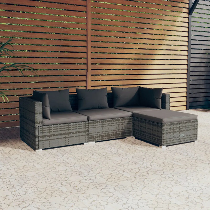 4 Pieces Sofa Seating Group with Cushions