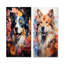 Chien Akura Aura - ensemble de 2 reproductions d'art en métal-1303072583