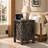 Adaija 24" Tall Charging Nightstand with Power Outlets & USB, Farmhouse End Table with Barn Door and 3-Level Shelf Storage, Rustic Bedside Table for Bedroom and Living Room-1751639703