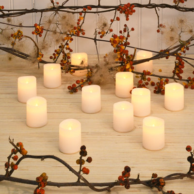  Bougies votives à piles à DEL - Ambre (12 carats)