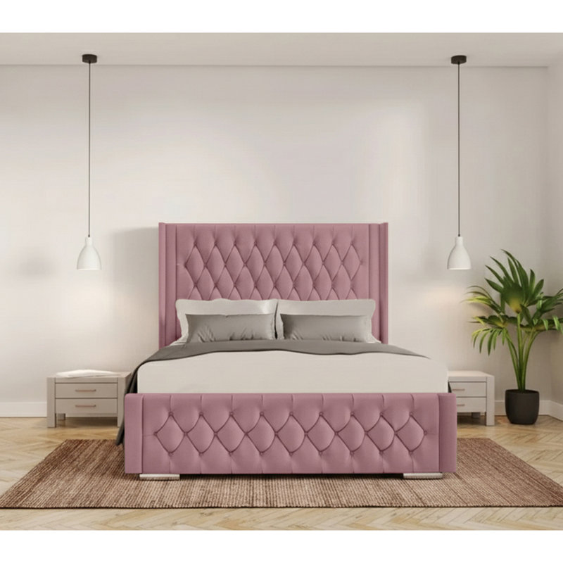 Athlene Upholstered Bed Frame, Single (3'), Lilac