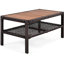 4 pièces pour conversation extérieure, canapés bleus, 360 chaises pivotantes et table en bois, table de siège de mobilier de patio confortable avec rangement, coussins de siège à haute densité épaissis