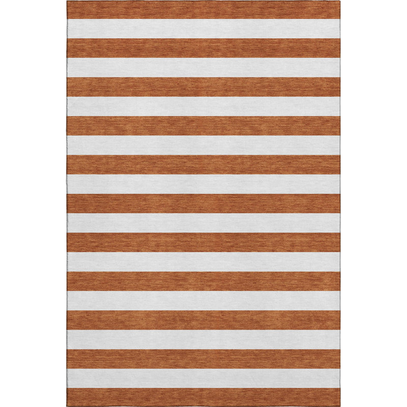 Premium Machine Washable Cerrito AMF528 Paprika Rug, Rectangle 9' x 12'