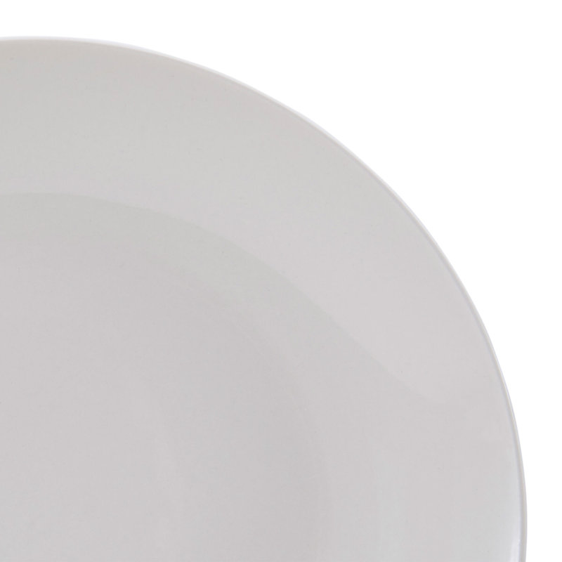 Alexis Modern White Porcelain 18-Piece Dinnerware Set for 6