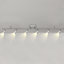 6-Head Track Lighting Fixture, Brushed Nickel Finish, Modern Design, Dimmable GU10 Bulbs (5W, 500LM, 3000K), cETL Certified, 1-Year Warranty, Easy Installation