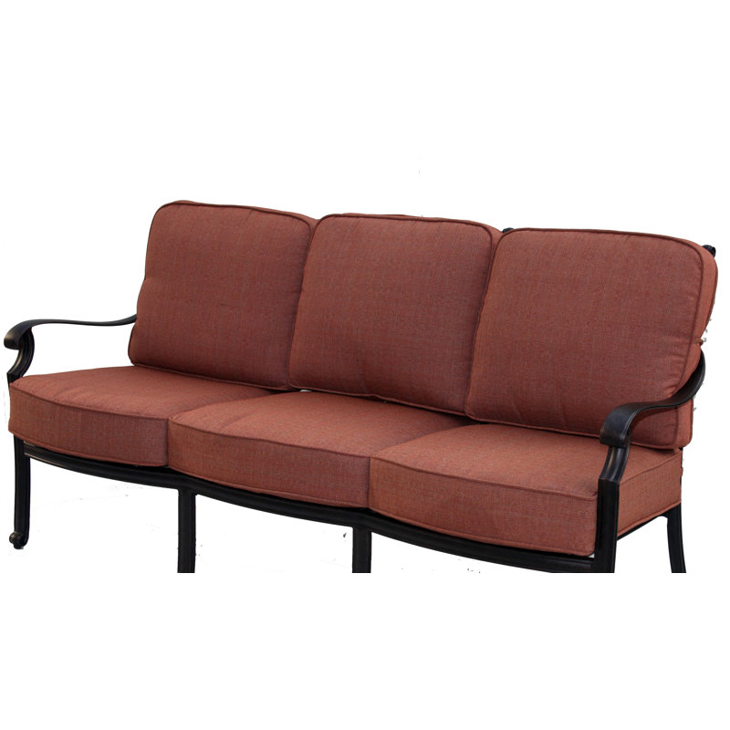 Canapé de patio avec coussin Berenice, Henné Dupione