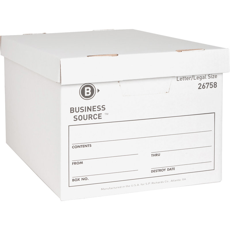 Boîtes de rangement, format lettre / légal, blanc, paquet de 12
