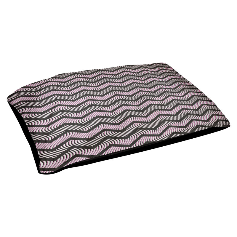 Coussin pour chien Chelan, Petit (l 28 po x P 6 po x H 18 po), Noir/rose