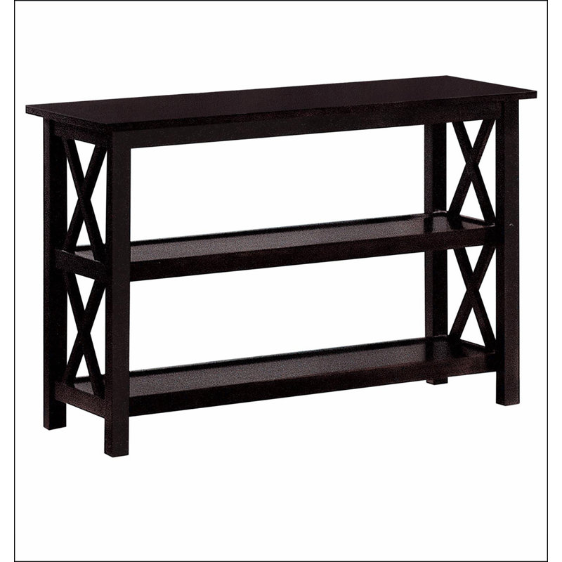 Deep Merlot Sofa Table with 2-shelf
