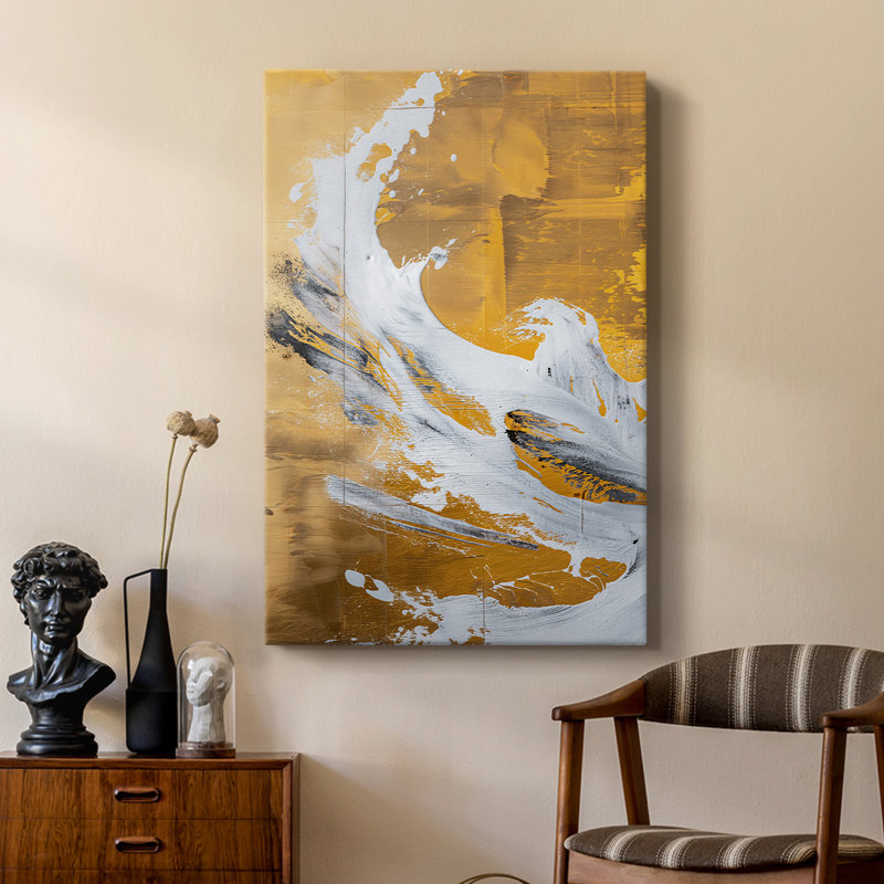 Série ABSTRACT CDXLV III - Toile tendue avec châssis Premium - Prêt à être accroché, H 27 po x l 18 po