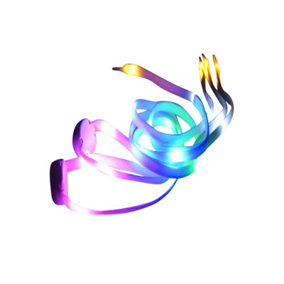 luminous shoelaces Outdoor Sports LED Luminous Shoelaces Colorful Night Shoelaces Cheer Props Fluorescent Light Shoelaces Luminous Shoelaces Rope