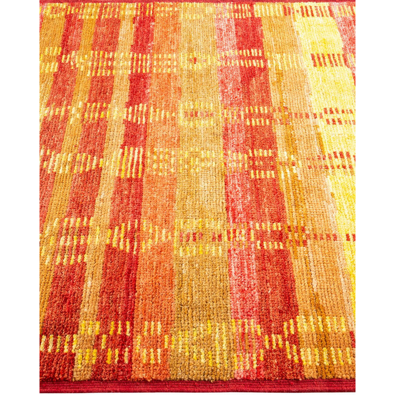 Contemporary One-of-a-Kind 4'3" x 6' Hand Knotted Area Rug