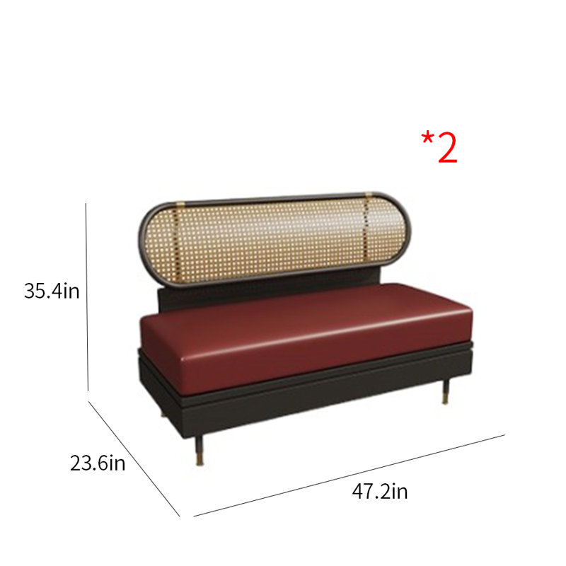 Banc rembourré en similicuir Bruinius
